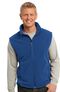 Unisex Midweight Solid Fleece Solid Scrub Vest, , large