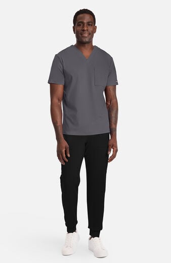 Men's Tuck-In Chest Pocket V-Neck Scrub Top Men's Tuck-In Chest Pocket V-Neck Scrub Top