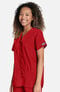 Clearance Women's Snap Front 2-Pocket Solid Scrub Top, , large