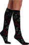 Women's 10-15 mmHg Wide Calf Print Support Socks, , large