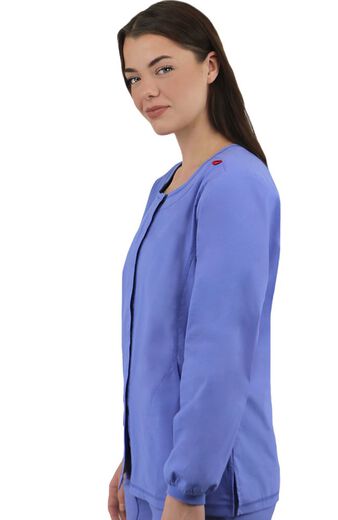 Women's Snap Front Solid Scrub Jacket