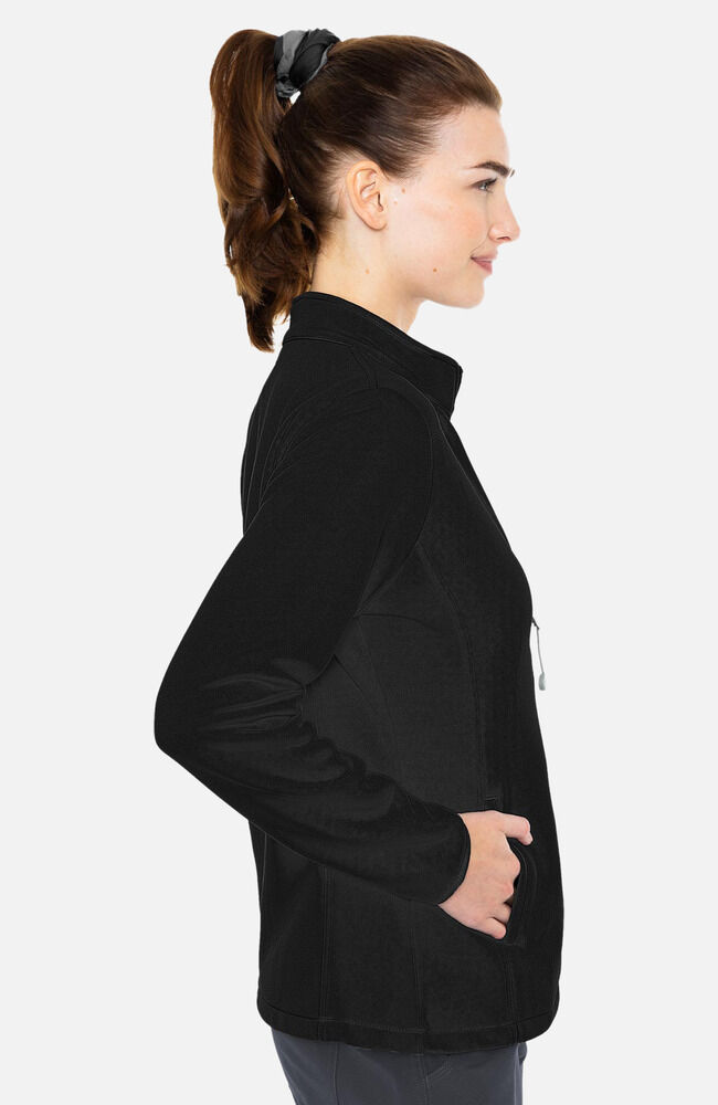 Women's Med Tech Zip Front Solid Scrub Jacket