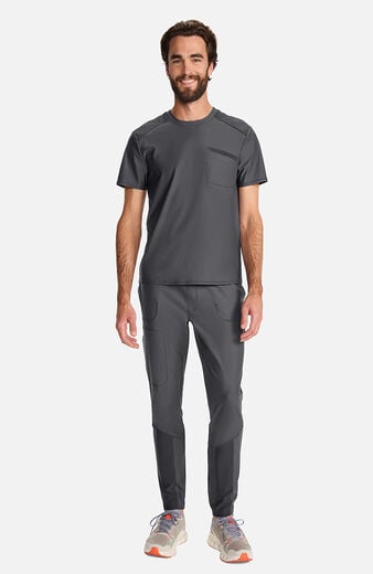 Men's Knit Tuck-In Crew Neck Scrub Top Men's Knit Tuck-In Crew Neck Scrub Top