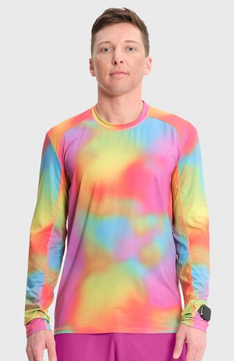 Men's Fit Performance Long Sleeve Underscrub, Pride Wash Men's Fit Performance Long Sleeve Underscrub, Pride Wash