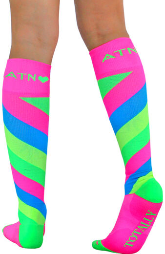 About The Nurse Women's Knee High 20-30 MmHg Totally Rad Print Compression Sock