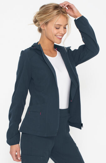 Women's Hoodie Warm Up Solid Scrub Jacket, Women's Hoodie Warm Up Solid Scrub Jacket