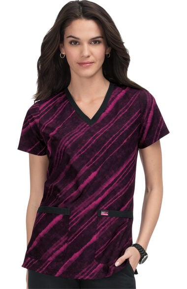 Clearance Women's Align In Motion Print Scrub Top, , large