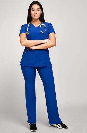 Women's Scrub Set: V-Neck Top & Low Rise Pant Women's Scrub Set: V-Neck Top & Low Rise Pant