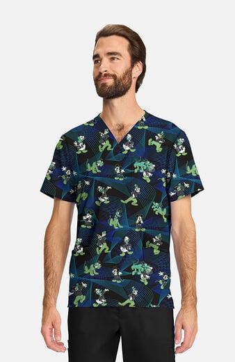 Men's Take It Chill Print Scrub Top Men's Take It Chill Print Scrub Top