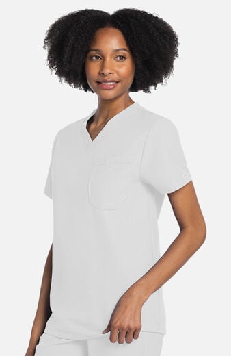 Unisex Scrub Set: Tuck-In 1-Pocket V-Neck Top & 3-Pocket Straight Leg Drawstring Pant Unisex Scrub Set: Tuck-In 1-Pocket V-Neck Top & 3-Pocket Straight Leg Drawstring Pant