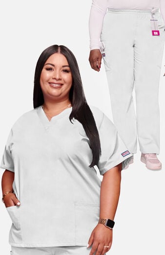 Women's Scrub Set: 3-Pocket Dolman Top & Elastic Waist Utility Pant Women's Scrub Set: 3-Pocket Dolman Top & Elastic Waist Utility Pant