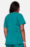Women's Knit V-Neck Solid Scrub Top, , large