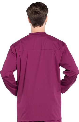 Clearance Men's Snap Front Warm-Up Solid Scrub Jacket