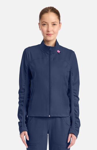 Women's Warm Knit Zip Front Scrub Jacket Women's Warm Knit Zip Front Scrub Jacket