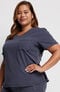 Clearance Women's Rounded V-Neck Scrub Top, , large