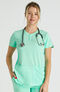 Clearance Women's Henley Solid Scrub Top, , large