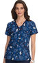 Clearance Women's Adora Sparkling Holiday Print Scrub Top, , large