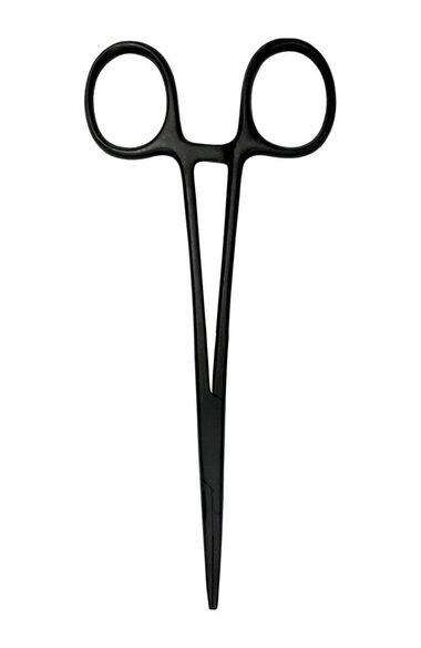 5 1/2" Kelly Straight Blade Forceps Stealth Edition, , large
