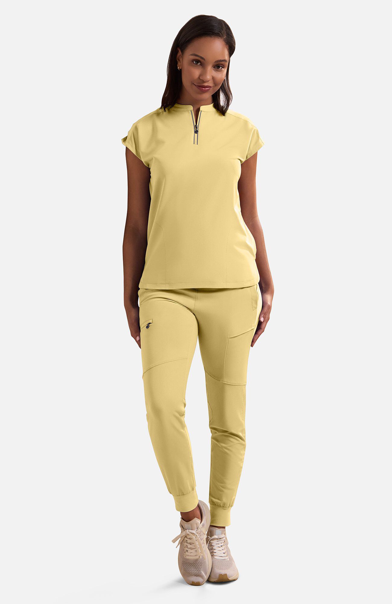 Women's Sonia Zip Y-Neck Scrub Top