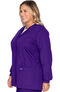 Clearance Women's Crew Neck Warm-Up Solid Scrub Jacket, , large
