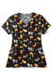 Women's V-Neck Fall For Y'All Print Scrub Top, , large
