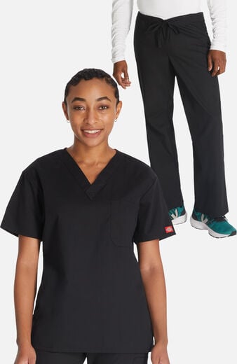 Unisex Scrub Set: V-Neck Top & Drawstring Pant Unisex Scrub Set: V-Neck Top & Drawstring Pant