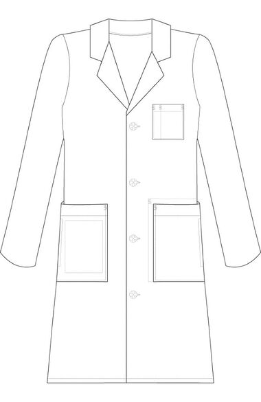Men's Knot Button 40" Lab Coat with Tablet Pocket, , large
