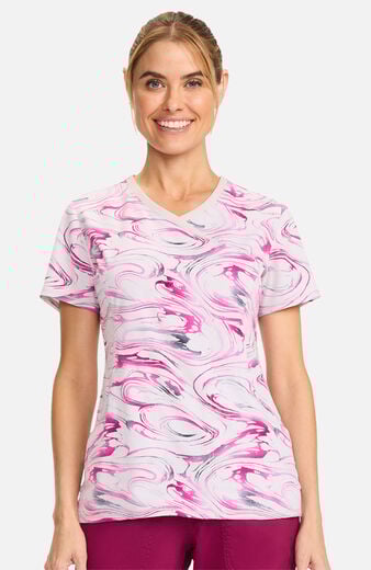 Women's 3 Pocket Marble Daze Print Scrub Top Women's 3 Pocket Marble Daze Print Scrub Top