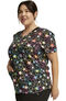 Women's Star Spectrum Print Scrub Top, , large