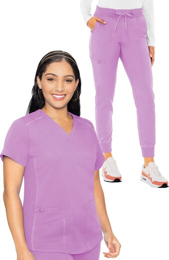 Women's Scrub Set: Kerri V-Neck Solid Top & Jenny Yoga Jogger Pant Women's Scrub Set: Kerri V-Neck Solid Top & Jenny Yoga Jogger Pant