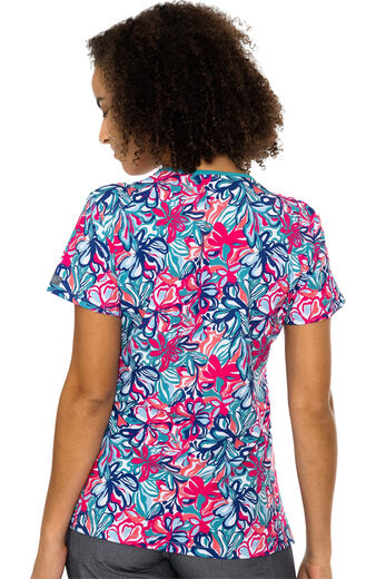 Women's Vicky Floral Tropical Print Scrub Top