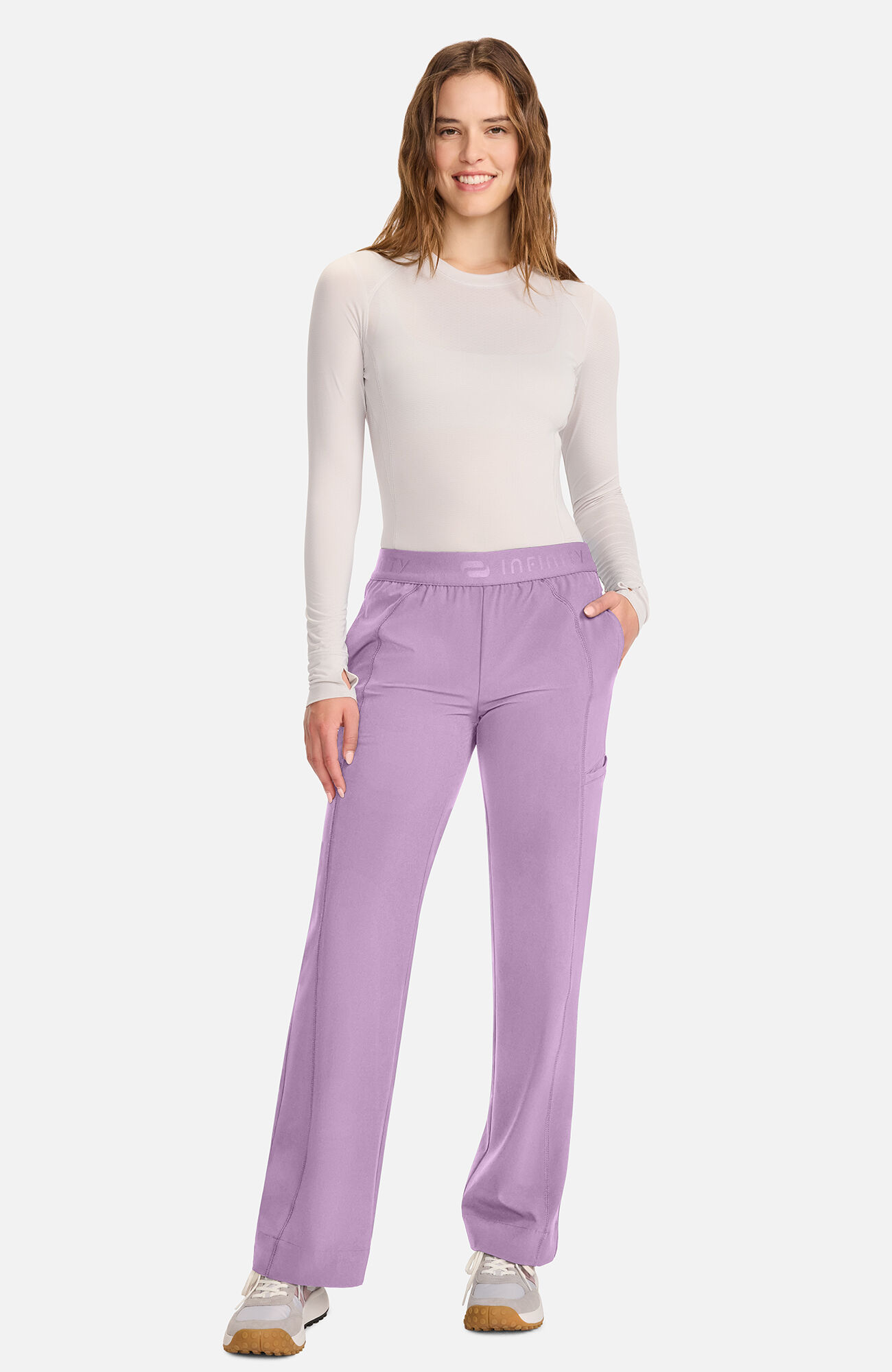 Women's Mid Rise Wide Leg Scrub Pant