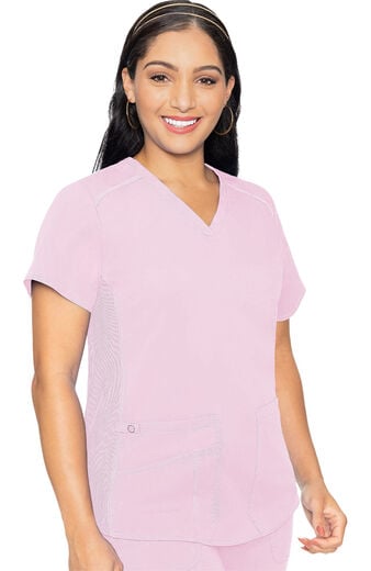 Women's Kerri V-Neck Shirttail Solid Scrub Top Women's Kerri V-Neck Shirttail Solid Scrub Top
