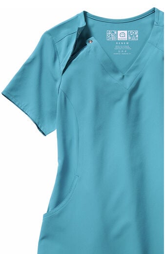 Clearance Women's Angled Solid Scrub Top