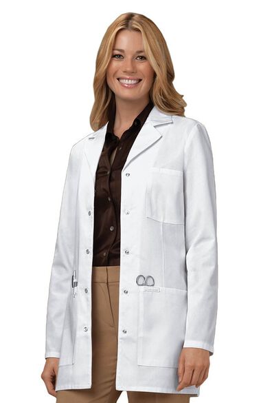 Clearance Women's Snap Front Princess Seam 32" Lab Coat, , large
