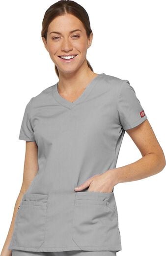 Women's 5-Pocket Shaped V-Neck Scrub Top Women's 5-Pocket Shaped V-Neck Scrub Top