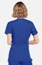 Clearance Women's Mock Wrap Knit Panel Solid Scrub Top, , large