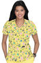 Clearance Women's Leslie V-Neck Sunny Snails Print Scrub Top, , large