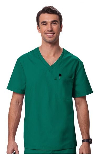 Clearance Men's Newport V-Neck Solid Scrub Top, , large