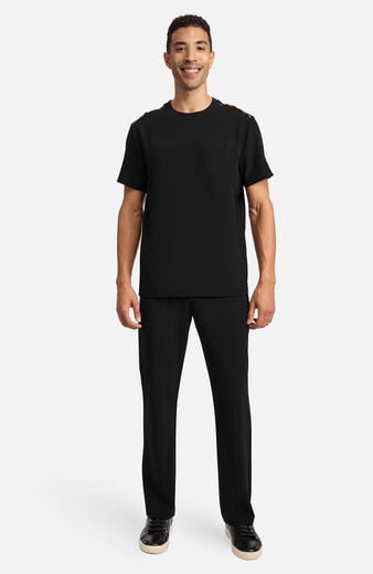 Men's Mix Media Crew Neck Scrub Top Men's Mix Media Crew Neck Scrub Top