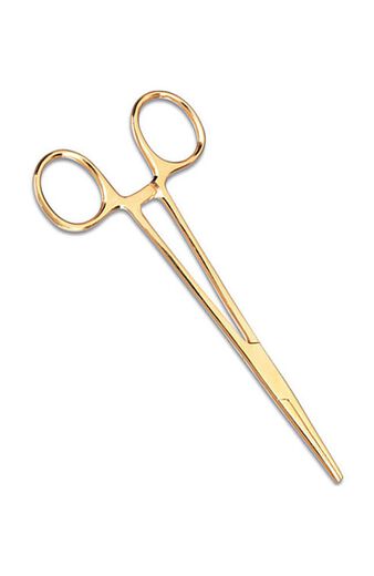 5 1/2" Kelly Gold Plated Forceps
