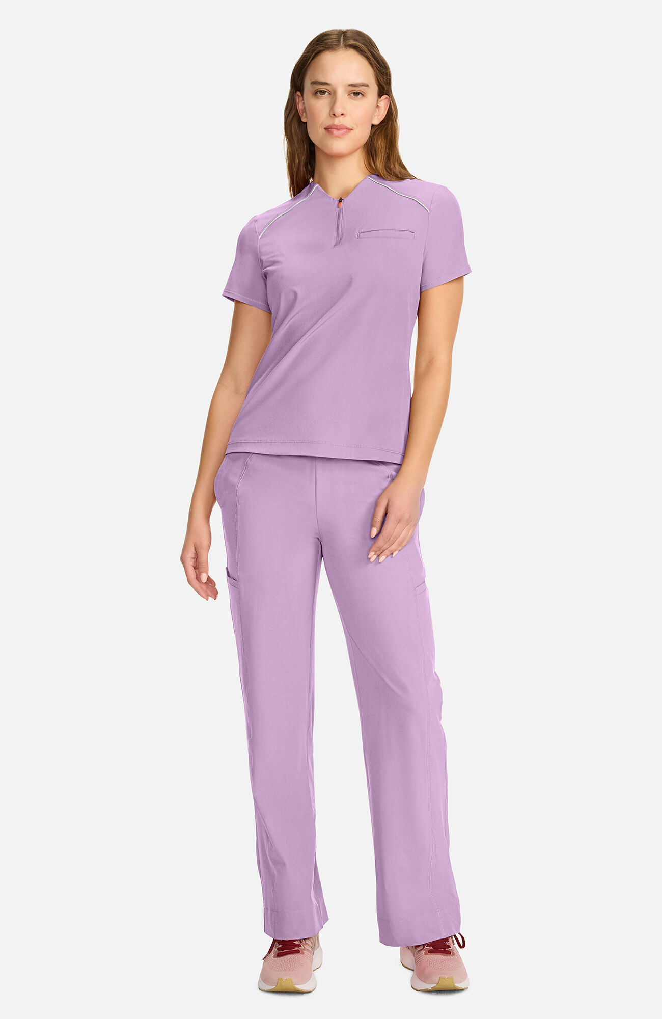 Women's Tuck-In Zip Neck Scrub Top