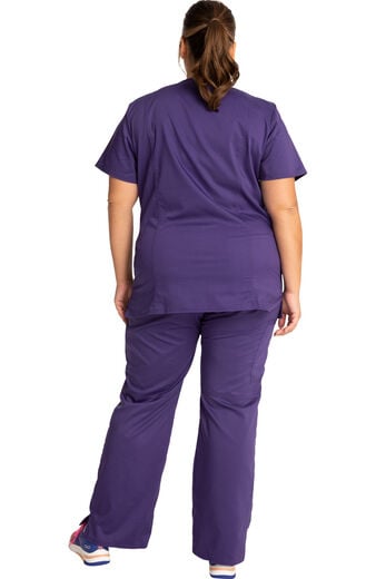 Women's Scrub Set: 3-Pocket V-Neck Stretch Top & Drawstring Flare Pant Women's Scrub Set: 3-Pocket V-Neck Stretch Top & Drawstring Flare Pant
