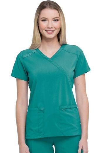 Women's Mock Wrap Solid Scrub Top Women's Mock Wrap Solid Scrub Top