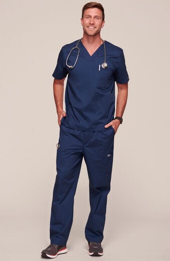 Men's Scrub Set: V-Neck Top & Utility Pant Men's Scrub Set: V-Neck Top & Utility Pant