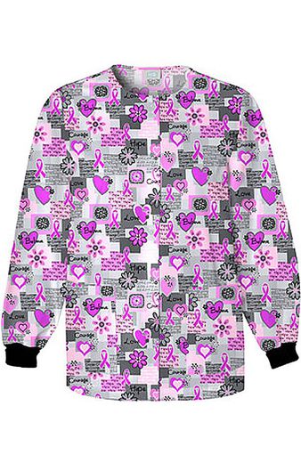 Clearance Women's Crew Neck Words of Love Print Jacket