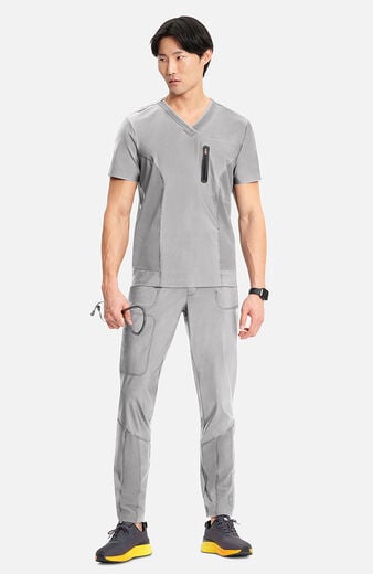 Men's Knit V-Neck Scrub Top Men's Knit V-Neck Scrub Top