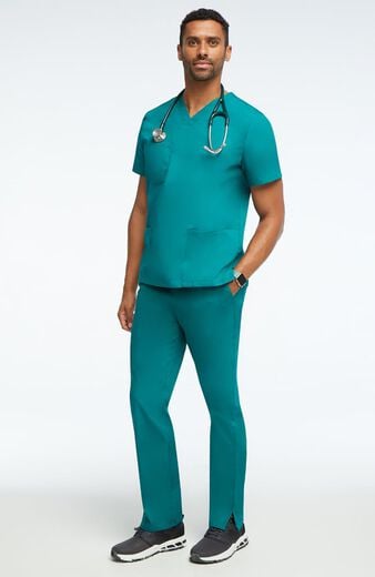 Unisex 3 Pocket Solid Scrub Top & 5 Pocket Cargo Scrub Pant Unisex 3 Pocket Solid Scrub Top & 5 Pocket Cargo Scrub Pant