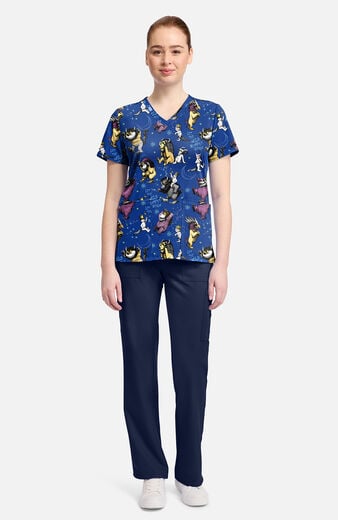 Women's Rumpus Time Print Scrub Top Women's Rumpus Time Print Scrub Top