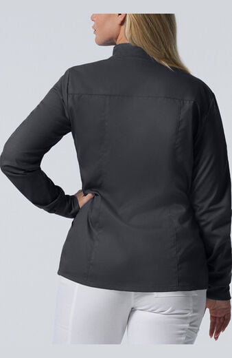 Women's Zip Front Mock Neck Scrub Jacket